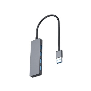 Hub Multiport 4 in 1, Basekit USH253, USB 3.0 la 4 x USB 3.0, Aluminium, Space Gray - Img 5