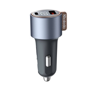 Incarcator Auto 75W, McDodo 3690, 1x USB-A, 1x USB-C, Fast Charge, Digital Display, Negru - Img 2