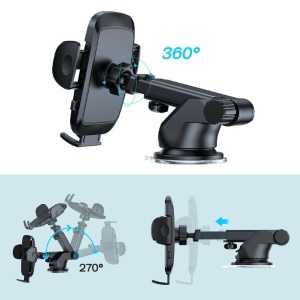 [RESIGILAT] Suport Auto pentru Telefon, Joyroom, Prindere pe Bord/Parbriz, Brat Telescopic, Ajustare Unghi 360 Grade, Negru - Img 3