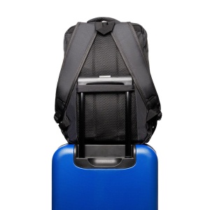 Rucsac Laptop 17 inch, Spacer, Compariment Calatorii, Buzunare Frontale, Strap Troler, Impermeabil, Negru - Img 3