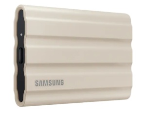 SSD. extern SAMSUNG T7 Shield, 2TB, USB 3.2 gen 1, R/W: 1050/1000 MB/s, crem, "MU-PE2T0K/EU"  - 2