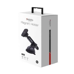 Suport Auto cu Ventuza Yesido C39, Fixare Telefon pe Parbriz sau Bord, Prindere Magnetica, Ajustare Unghi, Negru - Img 8