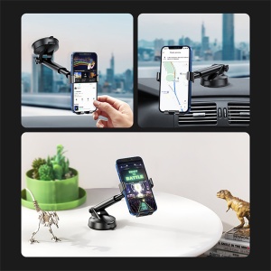 Suport Auto Gravitational, Ugreen, Fixare Telefon pe Bord, Ajustare Unghi, Negru - Img 5