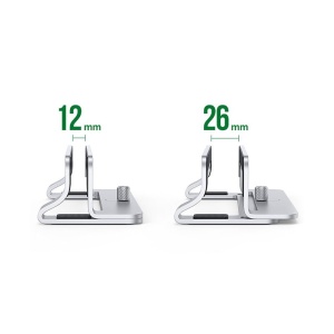 Suport Portabil pentru Laptop 12-26 mm grosime Ugreen LP258 20471, Gri - Img 3