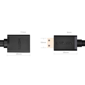 Adaptor Mini HDMI Tata la HDMI Mama Ugreen 20137, 4K@60 Hz , Negru - Img 6