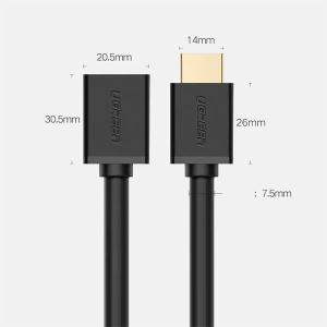 Cablu Adaptor HDMI Mama - HDMI Tata, Ugreen HD107, 4K @60Hz, 30AWG, Negru, 0.5/1/2 m - Img 6