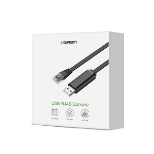 Cablu Consola USB 2.0 (T) la RJ45 Serial (T) LAN, Ugreen CM204, Negru - Img 3