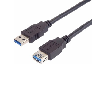 Cablu de Date USB-A 3.0 5Gbps, Tata-Mama, Basekit, Ecranat, Negru, 0.5/2/3 m