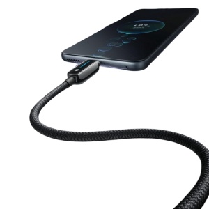 Cablu de Date USB-A Tata la USB-C Tata, McDodo 0020, 6A, Indicator LED, Ajustare Automata a Intensitatii, 1.2m, Negru - Img 3