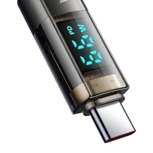 Cablu de Date USB-A Tata la USB-C Tata, McDodo 3630, 6A, Display Digital, Auto Power Off, 1.2m, Negru - Img 3