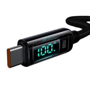 Cablu de Date USB-C Tata la USB-C Tata, McDodo 8820, 100W, Display Digital, 1.2m, Negru - Img 3
