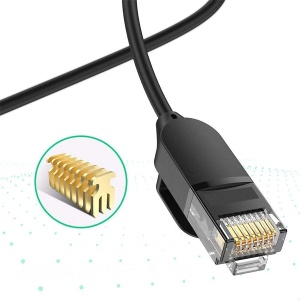 Cablu Ethernet RJ45, Patch Cord UTP Cat.6a Slim, Ugreen NW122, Negru - Img 3
