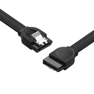 Cablu Flexibil SATA-SATA, Ugreen US217, Conectare Hard-disk SSD, SATA III 6 Gbps, 0.5m, Computer Modding, Negru - Img 2