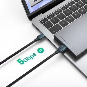 Cablu USB, USB-A 3.0 (T) la USB-A 3.0 (T), Ugreen US128, 5 Gbps, Negru - Img 3