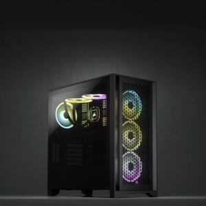 CARCASA CORSAIR Middle Tower,ATX, "4000D",fara sursa,sticla securizata,fanx2,USB 3.0x2,USB 3.1 gen 2 Type-C x 1,Jack 3.5 mmx1,mesh pt. filtrare praf,negru, "CC-9011200-WW"  - 2