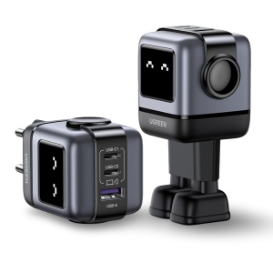 Incarcator Retea 65W, Ugreen Uno RG CD361, GaN Fast Charge, 1x USB-A, 2x USB-C, PD3.0, QC4.0+, Negru - Img 4