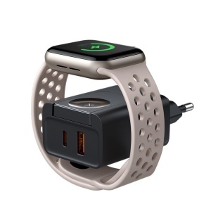 Incarcator Retea, McDodo 3700, 1x USB-A, 1x USB-C, Incarcator Detasabil Compatibil Apple Watch, 30W, Negru - Img 2
