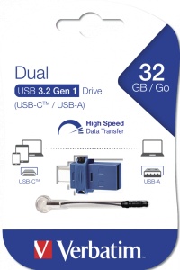 MEMORIE USB VERBATIM STORE ` N ` GO DUAL 32GB USB 3.0 + USB C "49966"  - 3