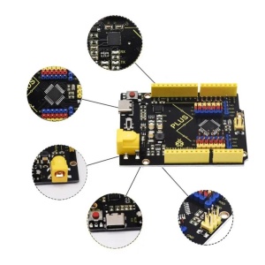 Placa Dezvoltare Conectare USB-C ATmega328P, Keyestudio Uno Plus, Compatibila cu Arduino, Negru - Img 5