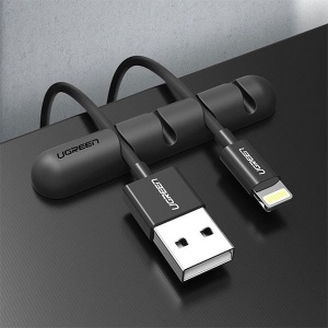 Set Organizatoare Cabluri Ugreen, 2 x 4 Clips-uri, Silicon, Fixare cu Banda Dublu Adeziva, Negru - Img 6