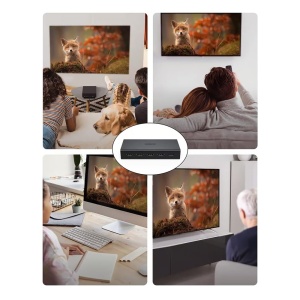 Splitter HDMI, Ugreen CM570, 1x HDMI la 4x HDMI, EDID, 4K@60Hz, Indicator LED, Negru - Img 5