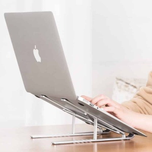 Stand Laptop Tableta, Tech-Protect, Pliabil, Dimensiuni Reduse, Aluminiu, Silver - Img 7
