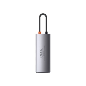Adaptor Multiport Hub 6 in 1, Baseus, USB Type-C la HDMI 4K 30Hz, RJ45 Gigabit, USB-C PD 100W, USB 3.0 - Img 2