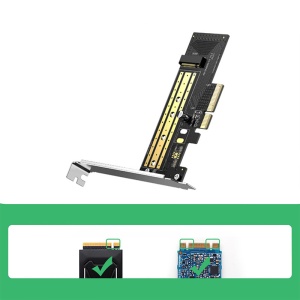 Adaptor SSD M.2 NVMe la PCI-E 3.0 X4, Fixare pe Carcasa, Negru - Img 4