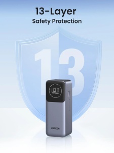 Baterie Externa 12000mAh, 100W, Ugreen PB724, 1x USB-A, 1x USB-C, Display LED, Space Gray - Img 6