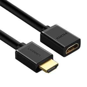 Cablu Adaptor HDMI Mama - HDMI Tata, Ugreen HD107, 4K @60Hz, 30AWG, Negru, 0.5/1/2 m - Img 2