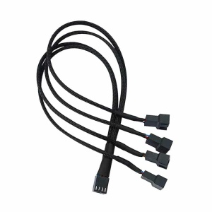 Cablu Adaptor UpHere FH-04, Splitter 1 Intrare - 4 Iesiri, 4 Pini 12V PMW, 25cm, Negru - Img 4