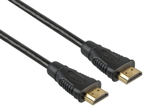 Cablu HDMI 1.3 T/T, Basekit, 4K @30Hz, AWG26, Conectori Auriti, 20m, Negru
