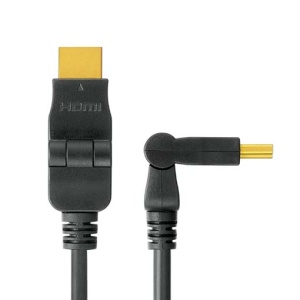 Cablu HDMI 1.4 Conectori Ajustabili, HDMI (T) la HDMI (T), Basekit, Negru - Img 1