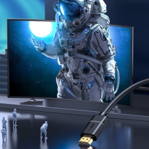 Cablu HDMI 2.0, Baseus CAKGQ, 4K 60Hz, 3D, HDR, 18 Gbps, 1/2/3/5/8 m, Negru - Img 8