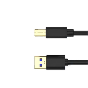 Cablu USB 3.0 la USB 3.0 Type-B, Basekit TD-USBAB-1M5, 5 Gbps, 1.5m, Negru - Img 2