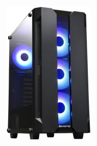 CARCASA CHIEFTEC, Middle Tower, ATX, "HUNTER", fara sursa,sticla securizata, 4xfan, USB 2.0x1, USB 3.0 x 2, Jack 3.5mmx2, mesh, fan ctr (inclusiv RGB), telecomanda "GS-01B-OP"  - 1