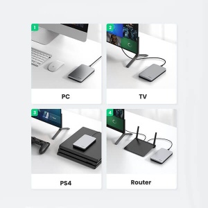Carcasa Rack pentru HDD / SSD Extern, Ugreen CM300 70498, Drive 2.5 inch, USB 3.0, SATA, UASP - Img 8