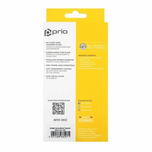 Folie Sticla Protectie Clear Pentru iPhone 13, 14, 13 Pro, Prio Glass, 0.3mm, 9H, Rama Antisoc - Img 3