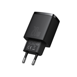 Incarcator Retea Compact 1, Baseus, USB-A 18W, USB-C 20W, Negru - Img 3