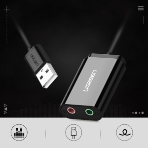 Placa de Sunet Externa, Ugreen, Adaptor USB la Jack 3.5 mm, Negru - Img 3