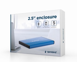 RACK extern GEMBIRD, pt HDD, 2.5 inch, S-ATA, interfata PC USB 3.0, aluminiu, albastru, "EE2-U3S-3-DB"   - 2