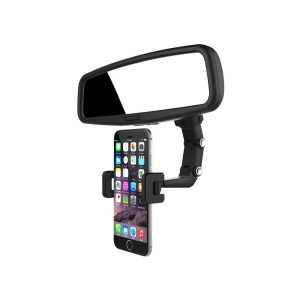 Suport Auto Reglabil cu Fixare pe Oglinda Parbriz, Tetiera, Basekit, Negru - Img 2