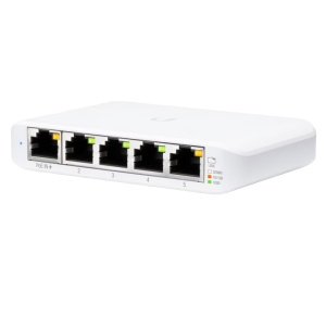 Switch UniFi Flex Mini, Ubiquiti USW-FLEX-MINI-EU, 5x Porturi Gigabit, Managed, Alb