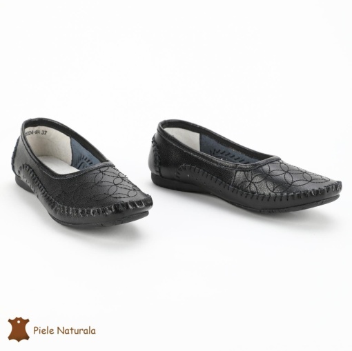 Balerini Negri Din Piele Naturala LF0223 - Img 2