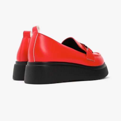 Mocasini dama din Piele Ecologica LF0564 ROSU - Img 3