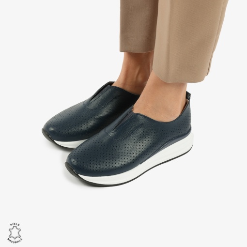 Pantofi Casual dama din piele naturala LF0784 NAVY - Img 2