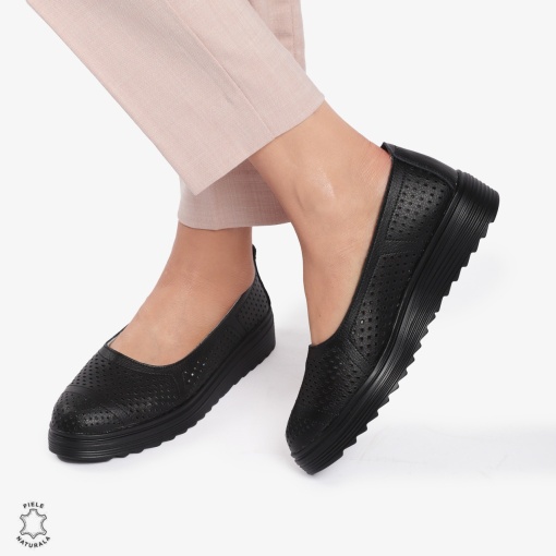 Balerini Dama Piele naturală LF0105 NEGRU - Img 3