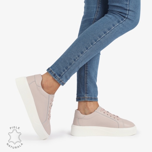 Pantofi Casual de dama din Piele Naturala LF1222 MOV - Img 2