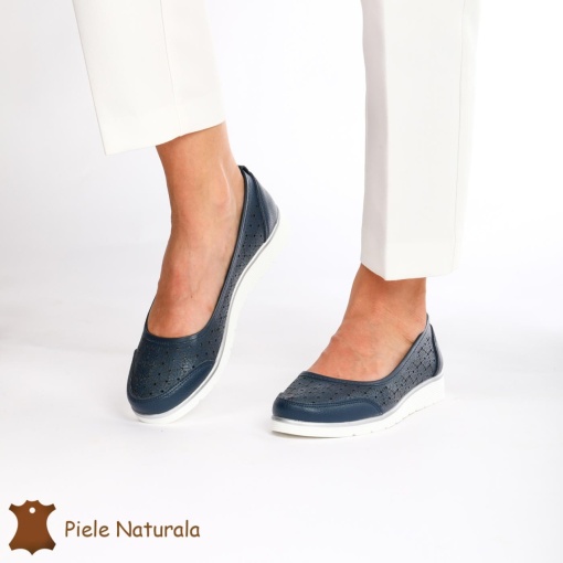 Balerini Dama Piele naturală LF0026 NAVY - Img 4