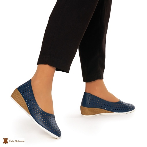 Balerini Dama Piele Naturala Slip-on LF0075 BLEUMARIN - Img 2